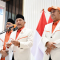 Presiden PKS Ahmad Syaikhu, didampingi Bendahara Umum Mahfudz Abdurrahman, Ketua Bidang Polhukam Al Muzammil Yusuf, dan Ketua BPW Banjabar Achmad Ru‘yat dalam konferensi pers di Kantor DPTP PKS, Jakarta (pks.id)