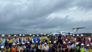 Kapolres PPU Kawal Kunjungan Kerja Plt. Kepala OIKN dan Menteri Perhubungan Uji Coba Landasan Bandara VVIP IKN